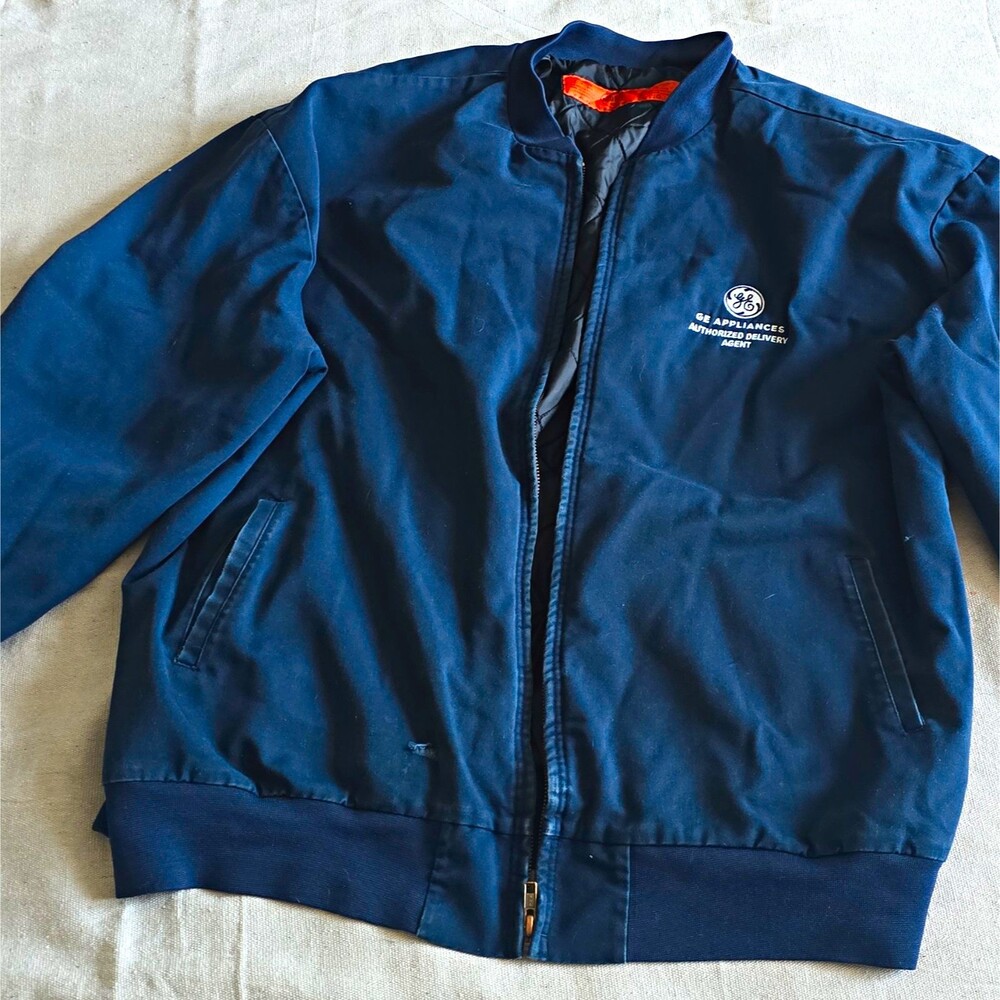 Red Kap JT8NV Men's XXL Navy Quilt-Lined Zip Work Jacket Polyester Acrylic
